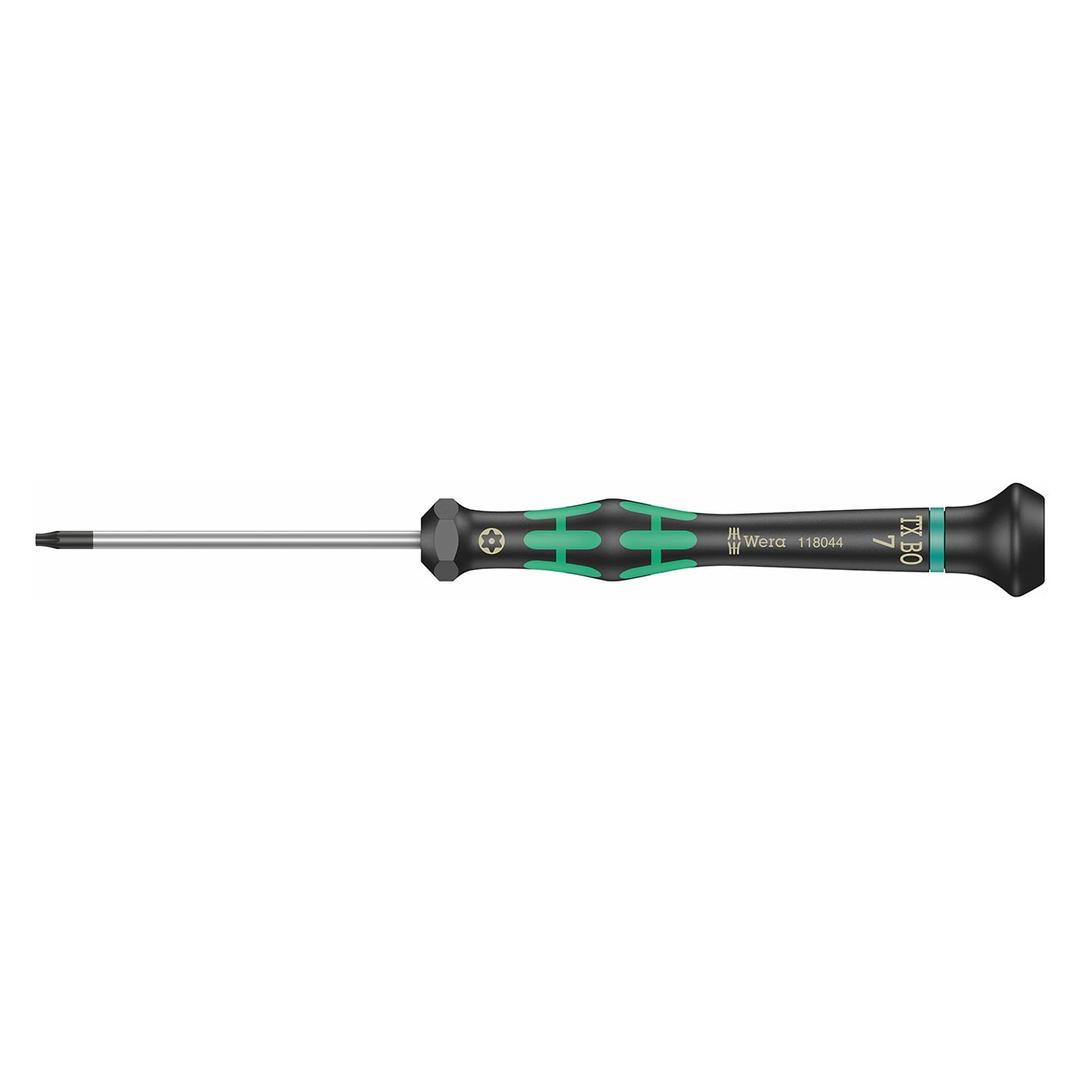 WERA 05118044001 Precision Screwdriver: Tamper-Proof Torx BO TX #7 x 60mm (with Bore Hole) - The Twister Group Tools product