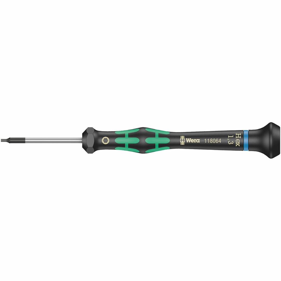 WERA 05118064001 Micro Electronics Precision Metric Hex-Plus Screwdriver 1.3mm x 40mm - The Twister Group Tools product