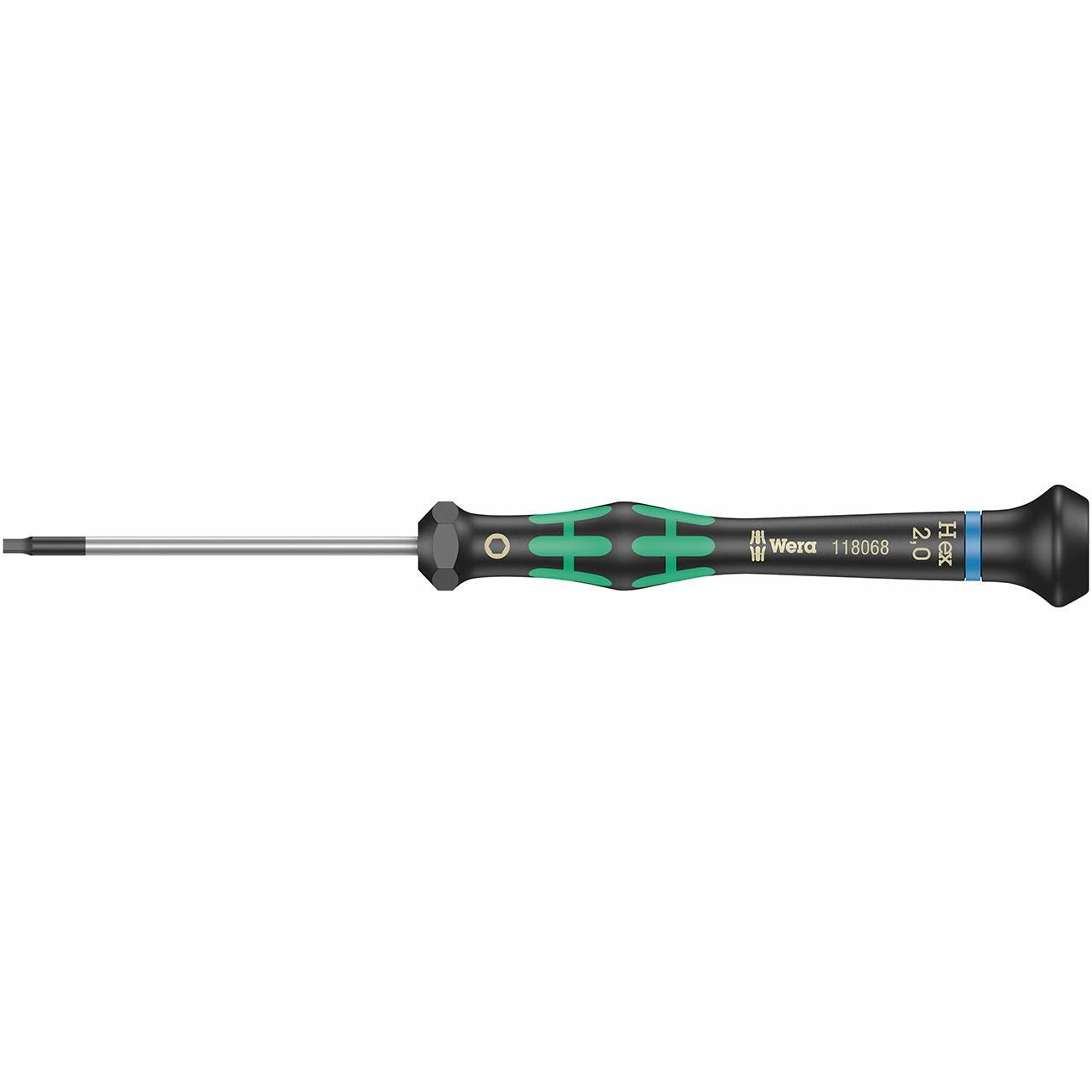 WERA 05118068001 Micro Electronics Precision Metric Hex-Plus Screwdriver - 2mm x 60mm - High quality product image showing WERA 05118068001 Micro Electronics Precision Metric Hex-Plus Screwdriver - 2mm x 60mm details and features