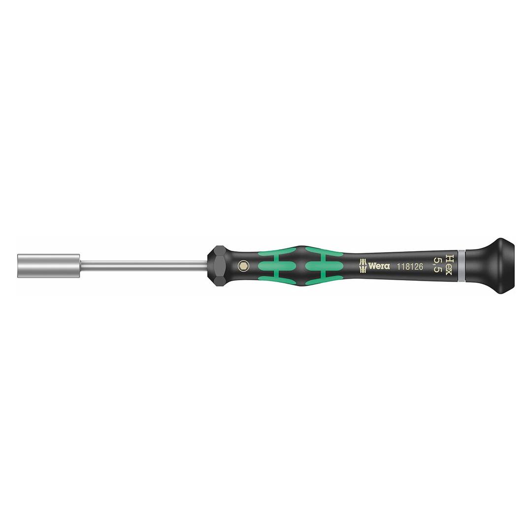 WERA 05118126001 Micro Electronics Precision Nutdriver - 5.5mm Head - The Twister Group Tools product