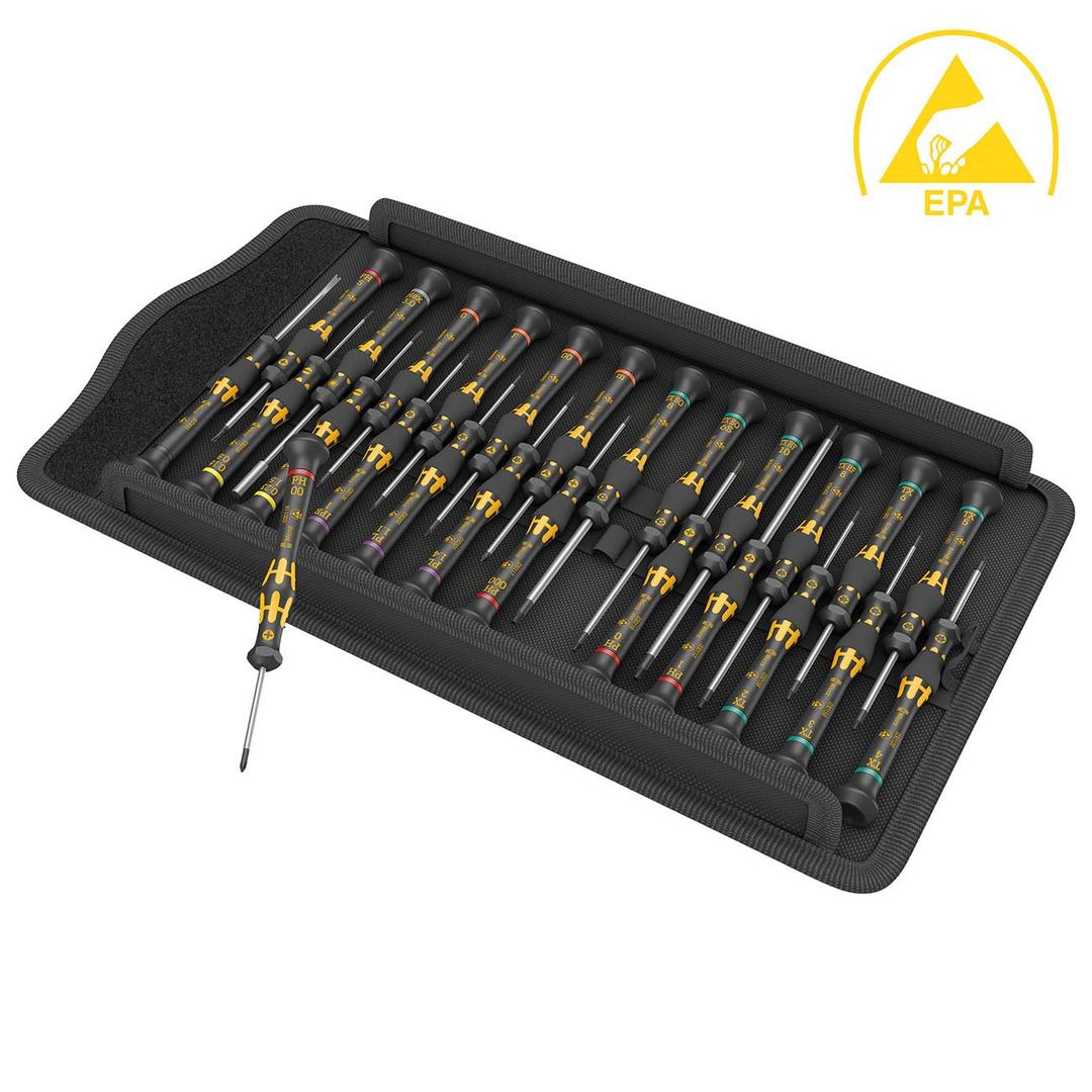 WERA 05134019001 Kraftform Micro ESD Big-Pack 25 piece set for electronics - The Twister Group Tools product