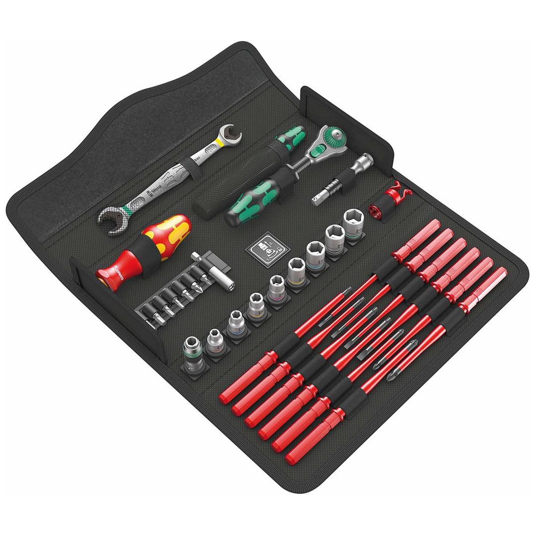 WERA 05135870001 VDE INSULATED KRAFTFORM KOMPAKT W 2 METRIC MAINTENANCE SET (35-PIECE SET) - The Twister Group Tools product