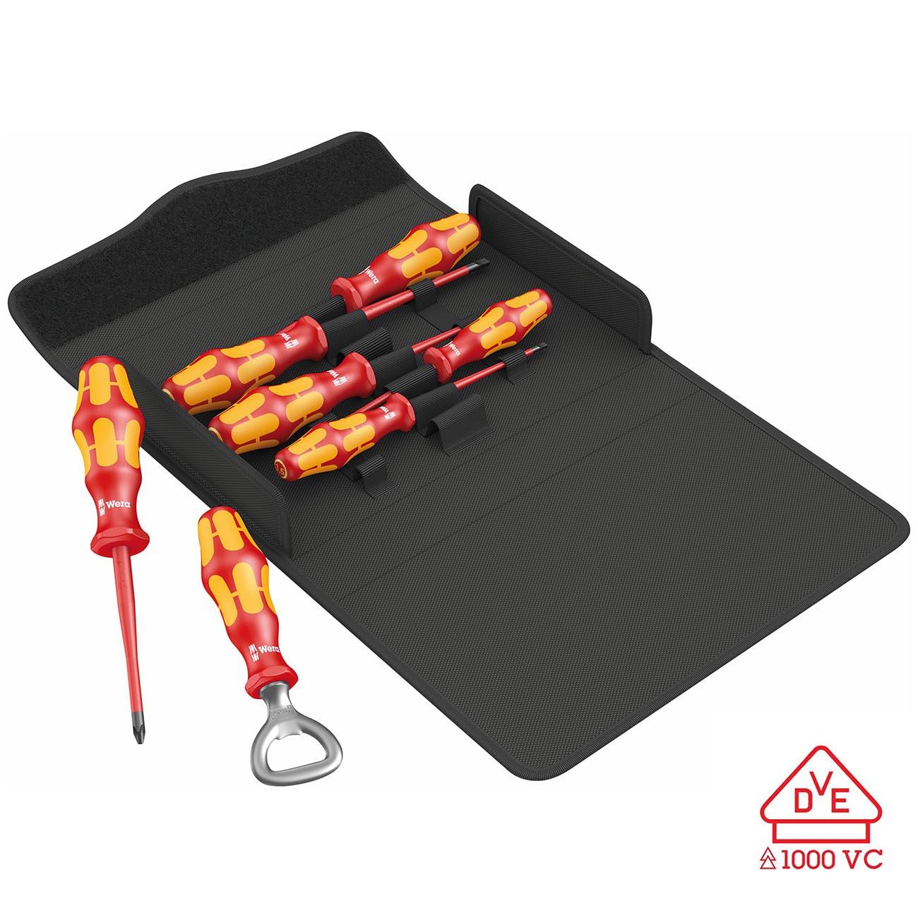 WERA 05136022001 VDE Insulated Screwdriver Set (7-Piece Set) - High quality product image showing WERA 05136022001 VDE Insulated Screwdriver Set (7-Piece Set) details and features
