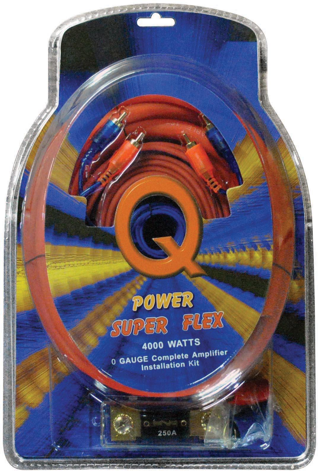 QPOWER 0GAMPKITSFLEX 0 Gauge Amp Kit Super Flex - High quality product image showing QPOWER 0GAMPKITSFLEX 0 Gauge Amp Kit Super Flex details and features