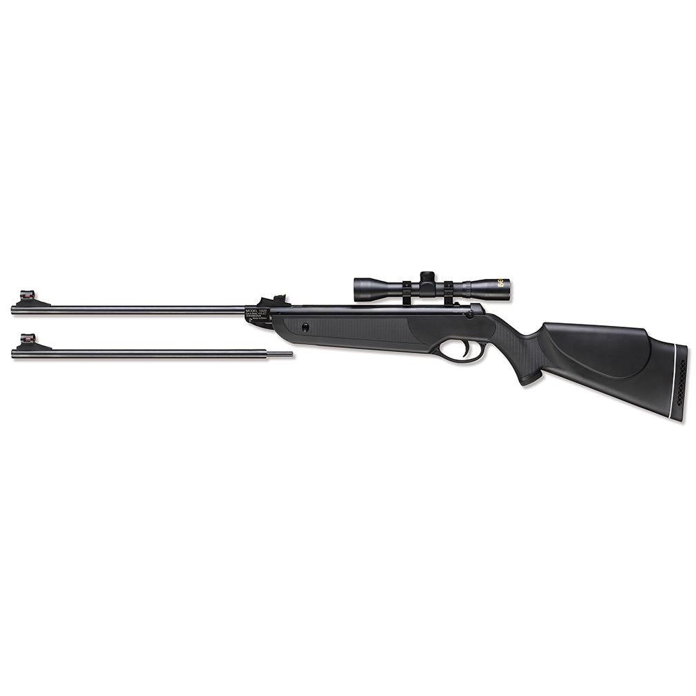 BEEMAN 1022 Black Cub 177/22 Dual Caliber Break Barrel Rifle with Black Synthetic Stock with 4x32mm Scope - High quality product image showing BEEMAN 1022 Black Cub 177/22 Dual Caliber Break Barrel Rifle with Black Synthetic Stock with 4x32mm Scope details and features