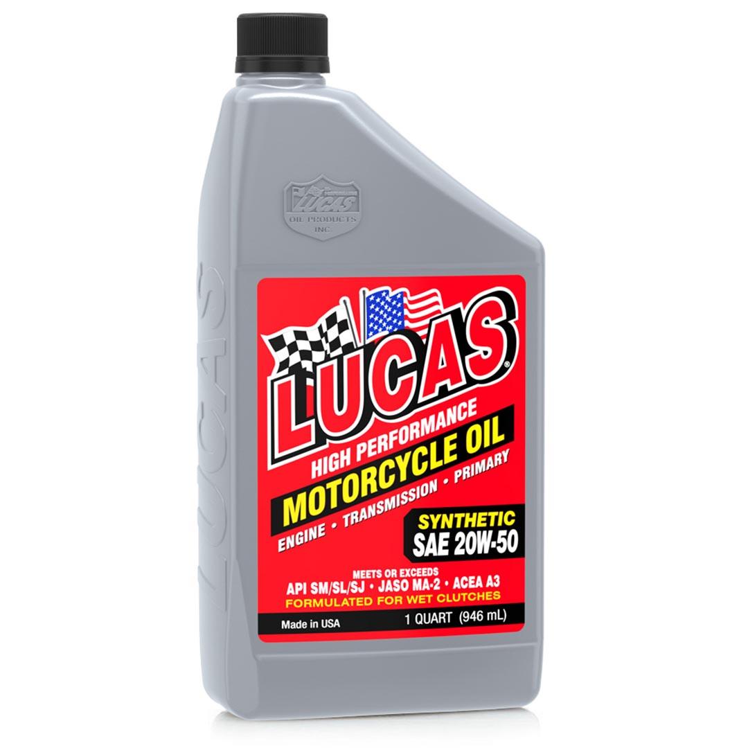 LUCAS OIL 10702 Synthetic SAE 20W-50 Motorcycle Oil 1 QT - High quality product image showing LUCAS OIL 10702 Synthetic SAE 20W-50 Motorcycle Oil 1 QT details and features
