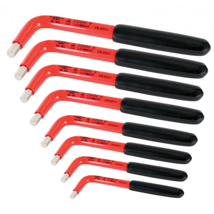 WIHA 13690 SAE Insulated Hex L-Key Set - 8 Piece Set