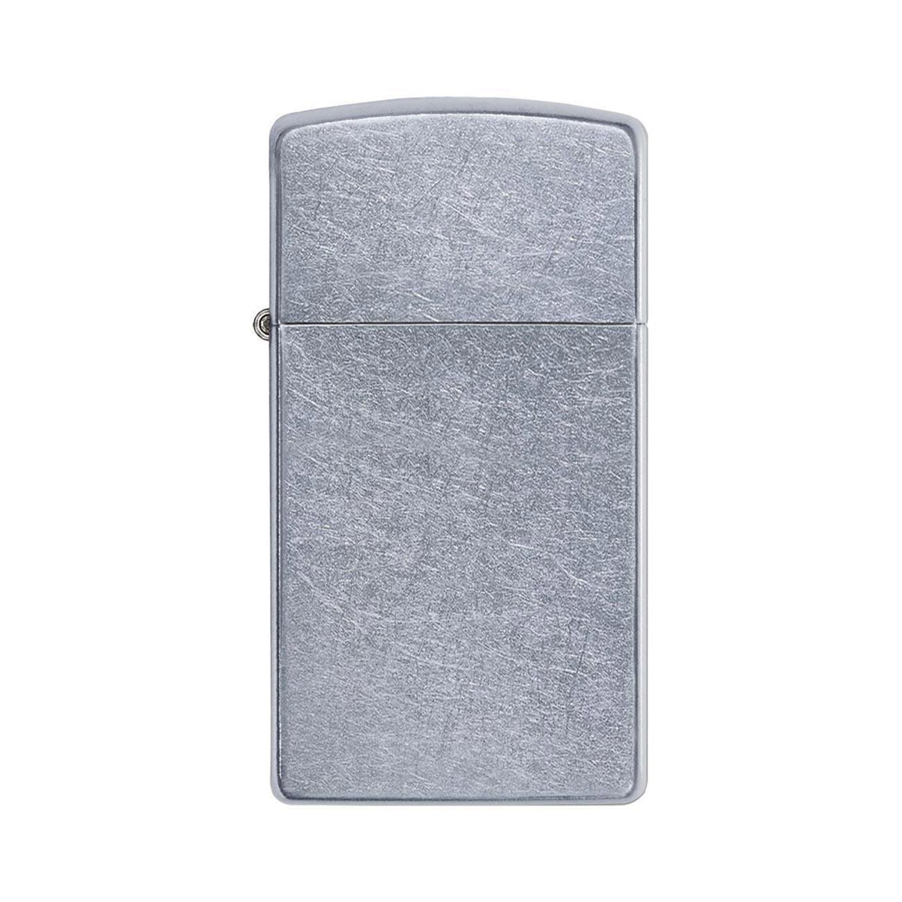 ZIPPO 1607 Windproof Lighter Slim Street Chrome - High quality product image showing ZIPPO 1607 Windproof Lighter Slim Street Chrome details and features