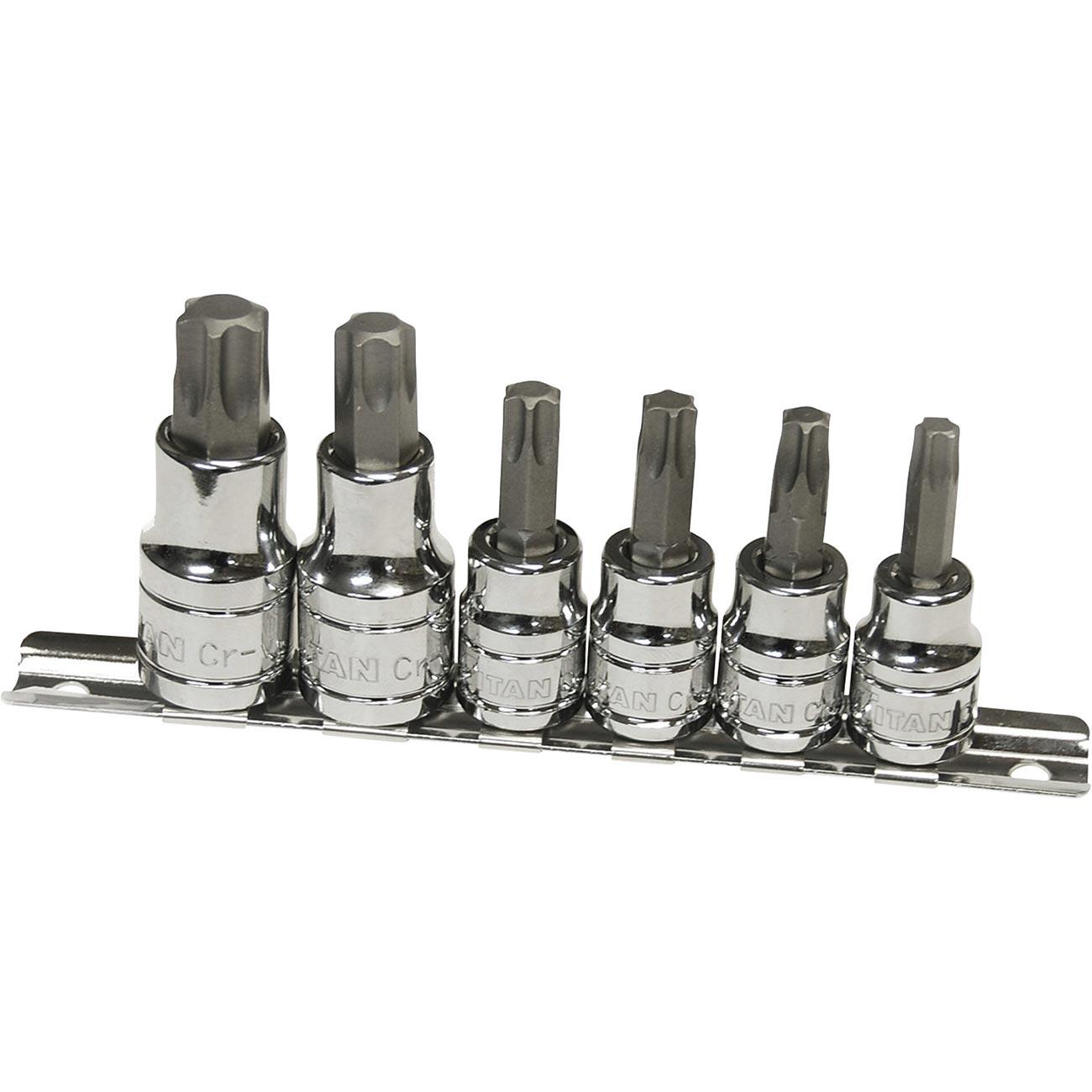 TITAN 16116 Torx Bit Socket Set (6 Piece Set) - High quality product image showing TITAN 16116 Torx Bit Socket Set (6 Piece Set) details and features