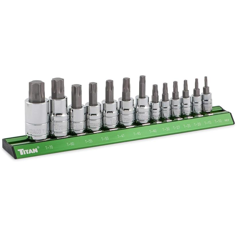 TITAN 16122 Torx Bit Socket Set (13 Piece Set)