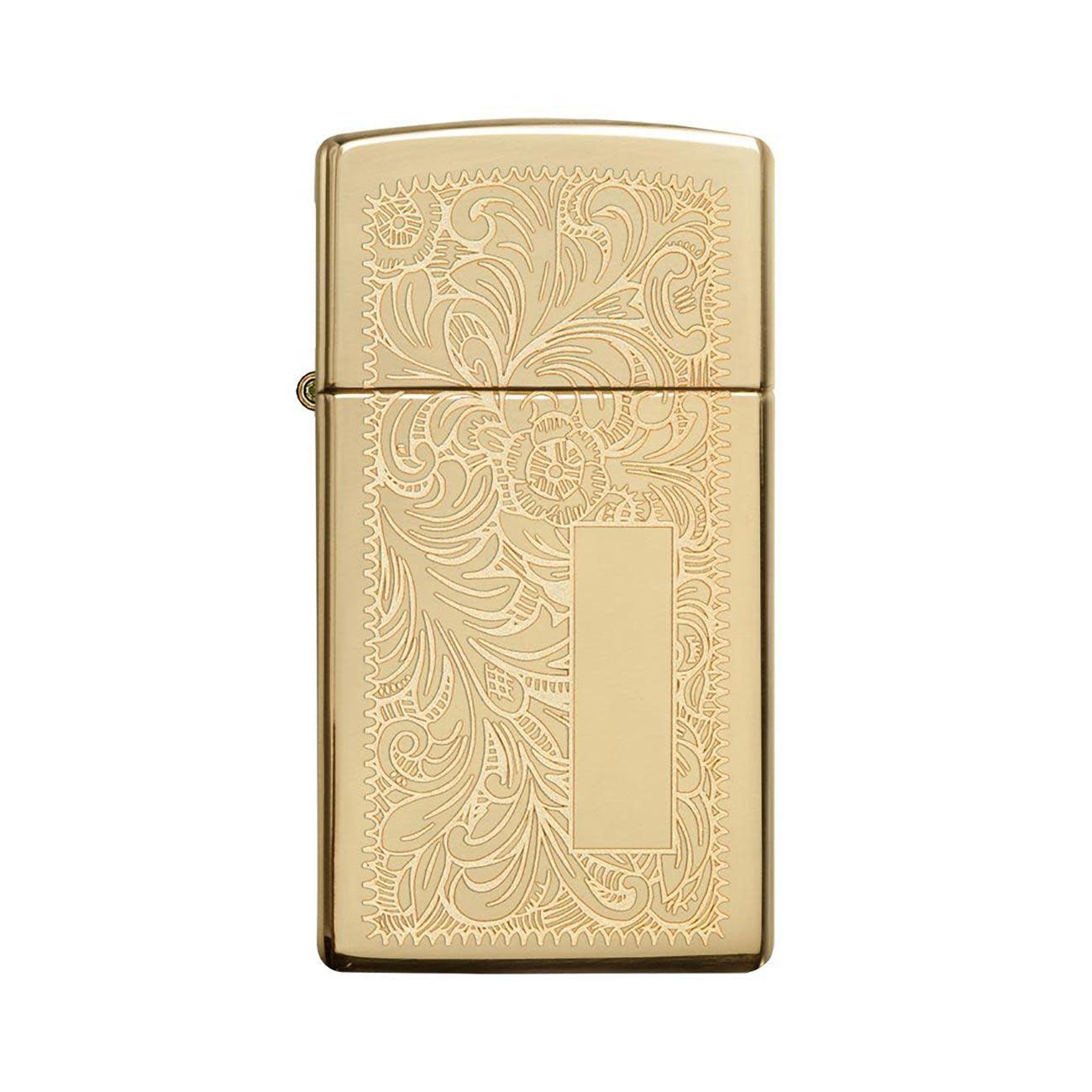 ZIPPO 1652B Slim Brass Venetian - High quality product image showing ZIPPO 1652B Slim Brass Venetian details and features
