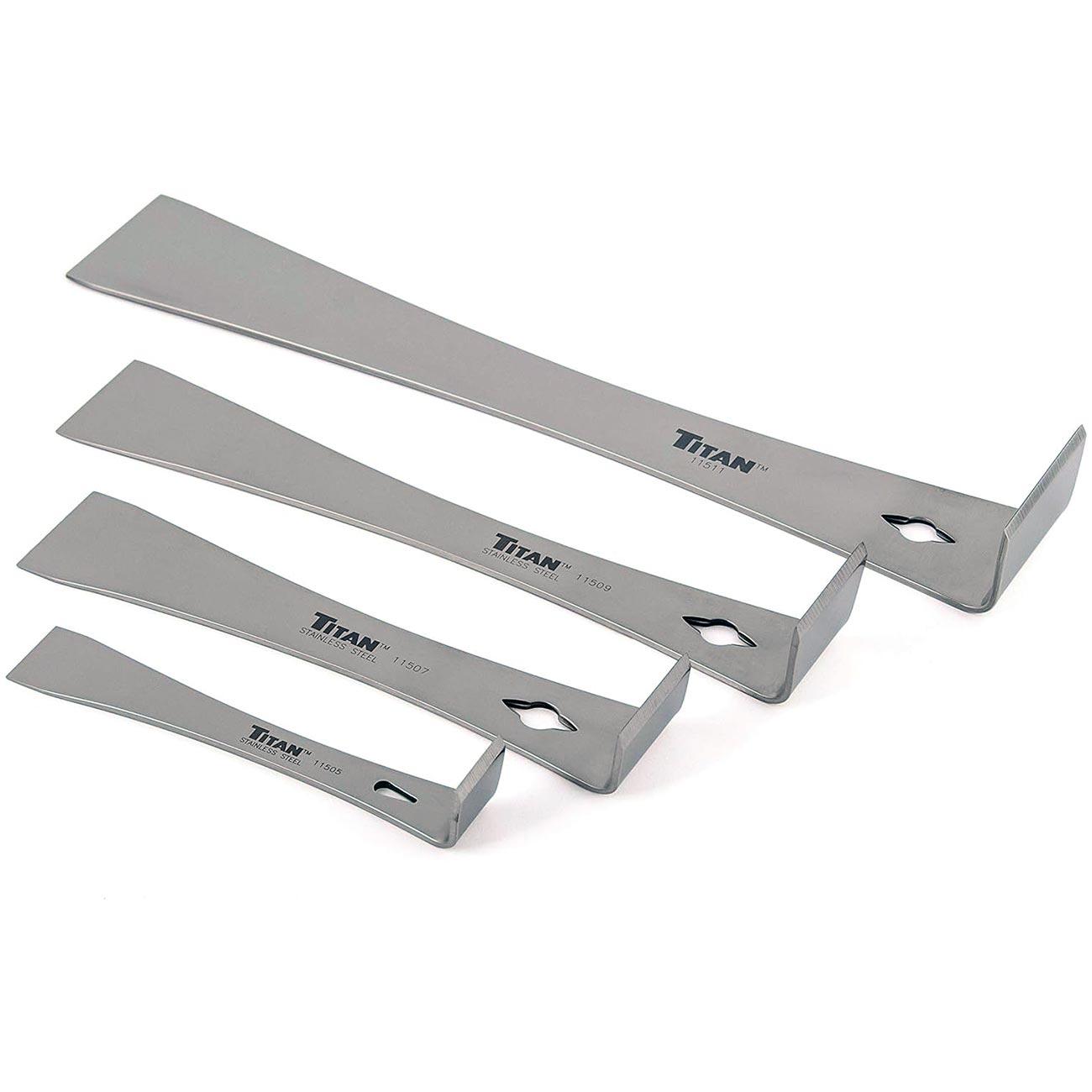 TITAN 17009 Stainless Steel Pry Bar Scraper Set (4 Piece Set) - High quality product image showing TITAN 17009 Stainless Steel Pry Bar Scraper Set (4 Piece Set) details and features