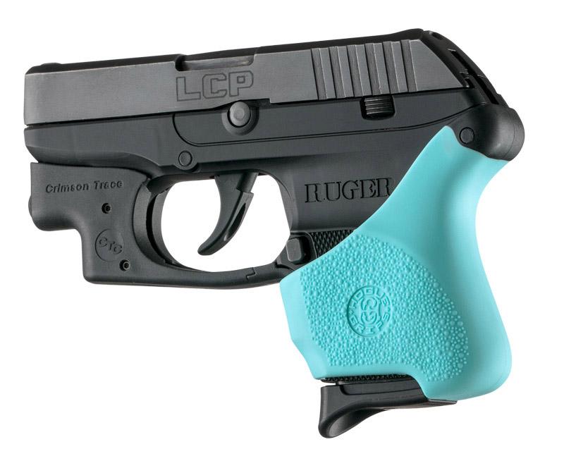 HOGUE 18114 HAll Hybrid Ruger LCP Crimson Trace Button Grip Sleeve Aqua - High quality product image showing HOGUE 18114 HAll Hybrid Ruger LCP Crimson Trace Button Grip Sleeve Aqua details and features