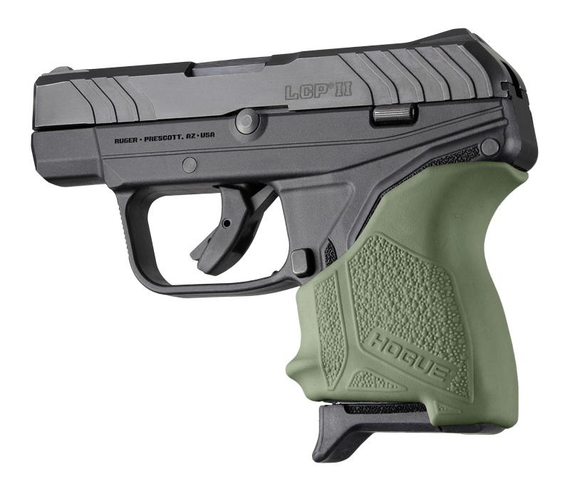 HOGUE 18121 HAll Beavertail Grip Sleeve Ruger LCP II OD Green - The Twister Group Tools product