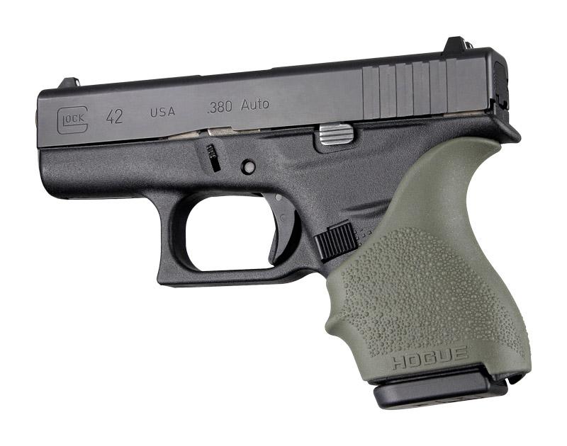 HOGUE 18201 HAll Beavertail Grip Sleeve Glock 42 43 OD Green - The Twister Group Tools product