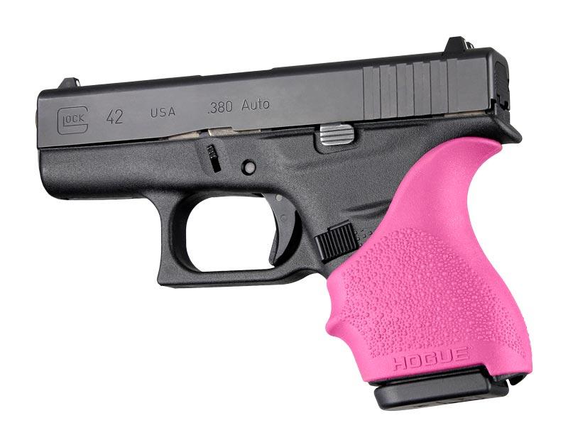 HOGUE 18207 HandAll Beavertail Grip Sleeve Glock 42 43 Pink - High quality product image showing HOGUE 18207 HandAll Beavertail Grip Sleeve Glock 42 43 Pink details and features