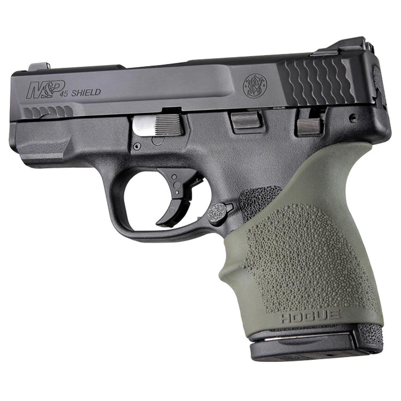 HOGUE 18301 HAll Beavertail Grip Sleeve S&W M&P Shield 45 Kahr P9 P40 CW9 CW40 Green - High quality product image showing HOGUE 18301 HAll Beavertail Grip Sleeve S&W M&P Shield 45 Kahr P9 P40 CW9 CW40 Green details and features