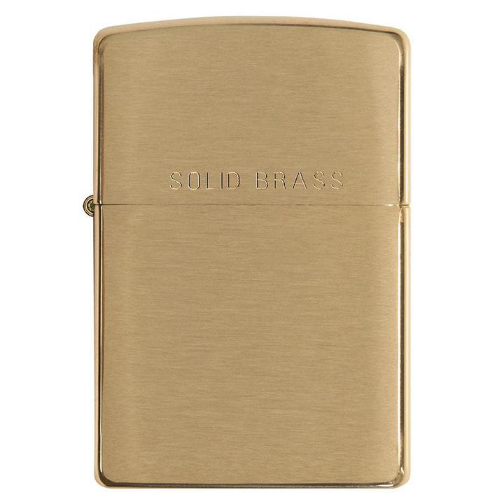 ZIPPO 204B Windproof Lighter Brushed Brass Finish Classic Case - High quality product image showing ZIPPO 204B Windproof Lighter Brushed Brass Finish Classic Case details and features