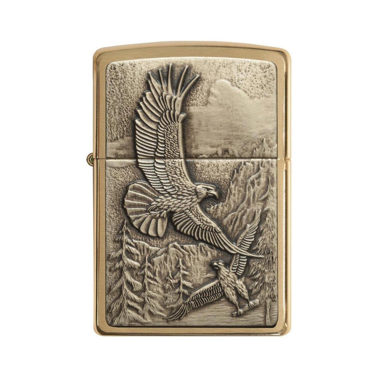 ZIPPO 20854 Windproof Lighter Soaring Eagles Emblem - High quality product image showing ZIPPO 20854 Windproof Lighter Soaring Eagles Emblem details and features
