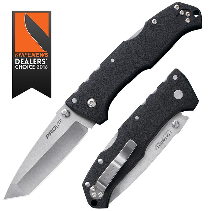 COLD STEEL 20NST Pro-lite Folding Knife 3.5 INCH Tanto Blade Black Gfn Handles