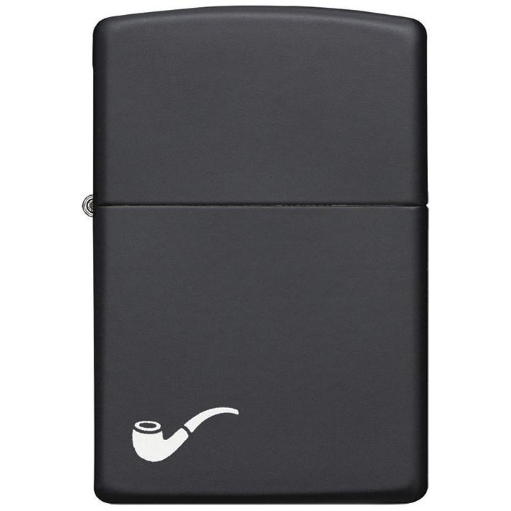 ZIPPO 218PL Windproof Lighter Pipe Black Matte - High quality product image showing ZIPPO 218PL Windproof Lighter Pipe Black Matte details and features