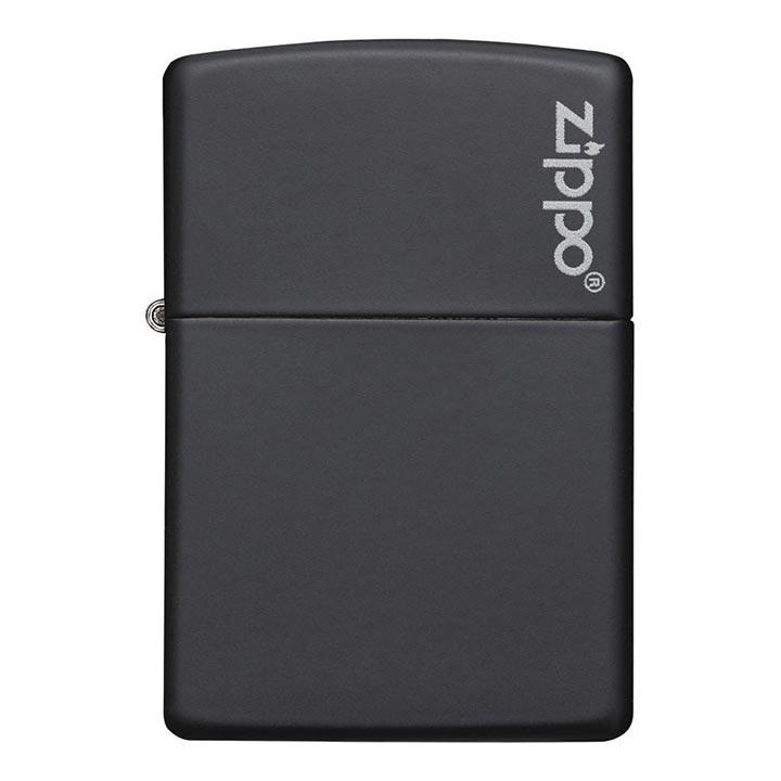 ZIPPO 218ZL Windproof Lighter Black Matte w/ Logo - High quality product image showing ZIPPO 218ZL Windproof Lighter Black Matte w/ Logo details and features