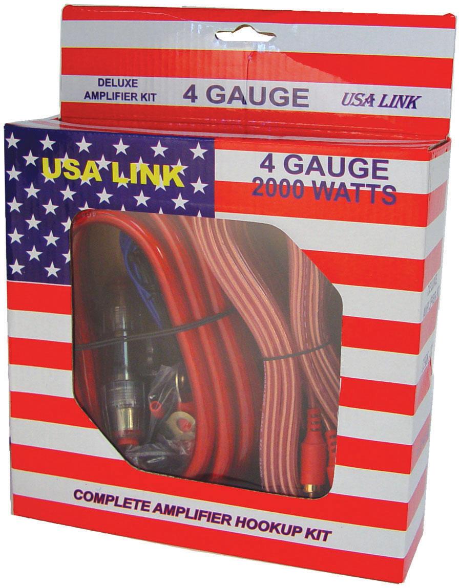 QPOWER 4GA USA LINK Usa Link 4g. Amp Wiring Kit W/rca Cables - High quality product image showing QPOWER 4GA USA LINK Usa Link 4g. Amp Wiring Kit W/rca Cables details and features