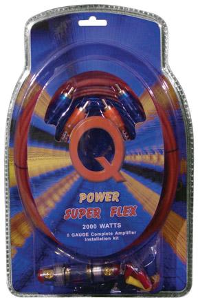 QPOWER 8GAMPKITSFLEX 8 Gauge Amp Kit Super Flex
