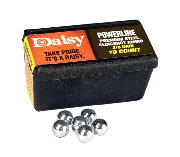 DAISY 988183-446 Steel Slingshot Ammo Trapped Blister Black 3/8 Inch