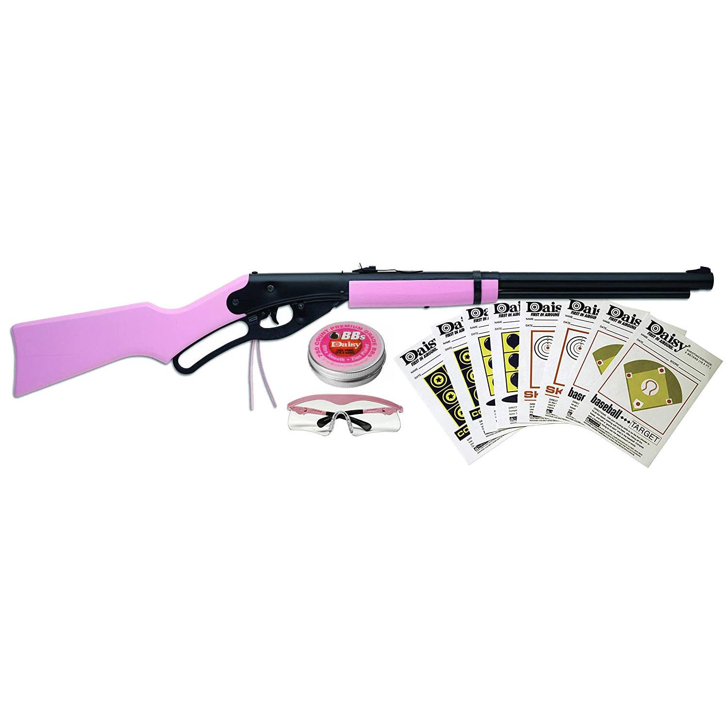 DAISY 994999-403 Carbine Lever Action BB Gun Fun Kit - Pink - High quality product image showing DAISY 994999-403 Carbine Lever Action BB Gun Fun Kit - Pink details and features