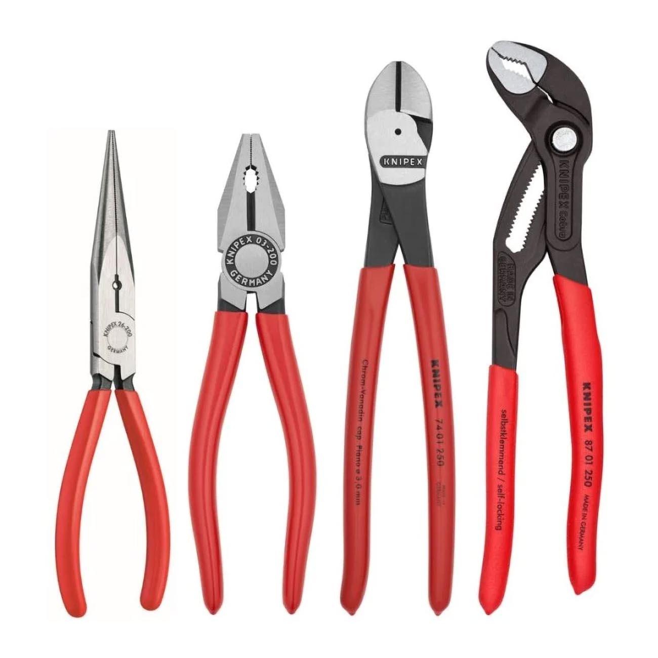 KNIPEX 9K008094 4pc Pliers Set - High quality product image showing KNIPEX 9K008094 4pc Pliers Set details and features