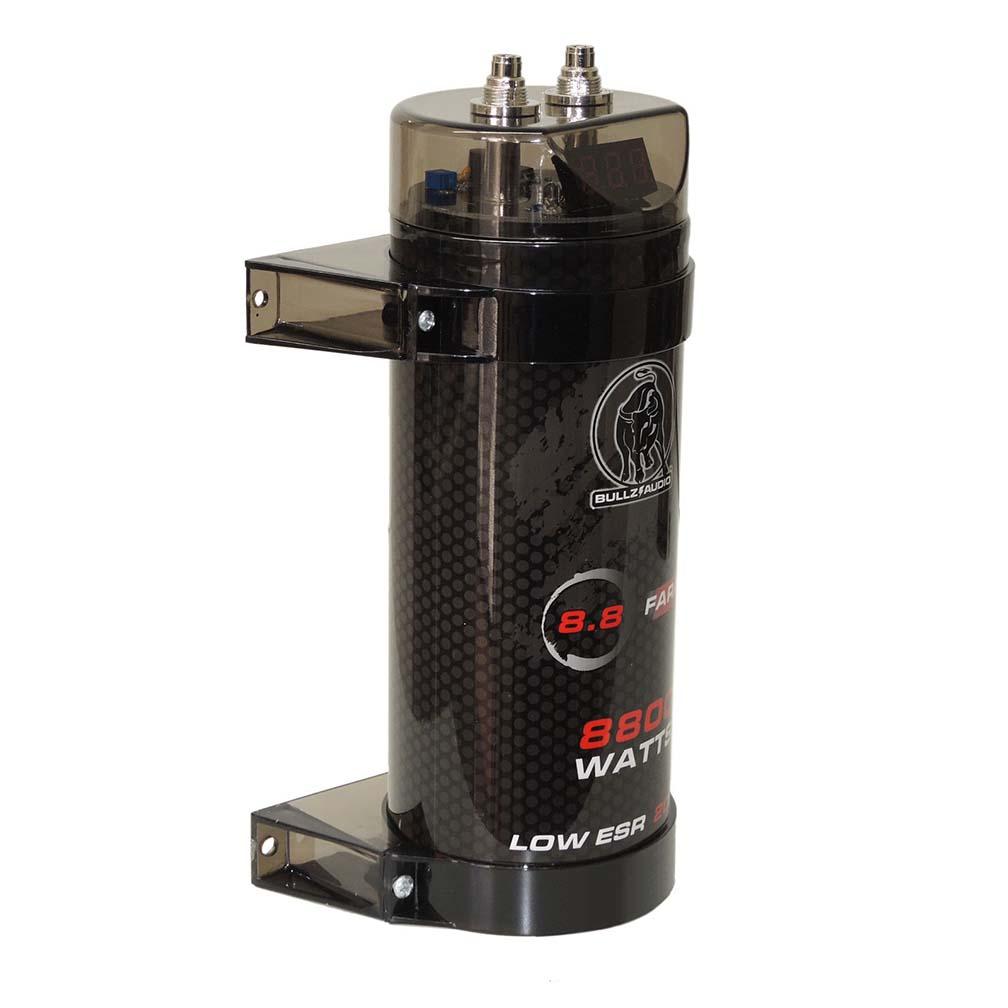XSCORPION BCAP8.8 Bullz Audio 8.8 Farad Capacitor With Digital Voltage Display - High quality product image showing XSCORPION BCAP8.8 Bullz Audio 8.8 Farad Capacitor With Digital Voltage Display details and features