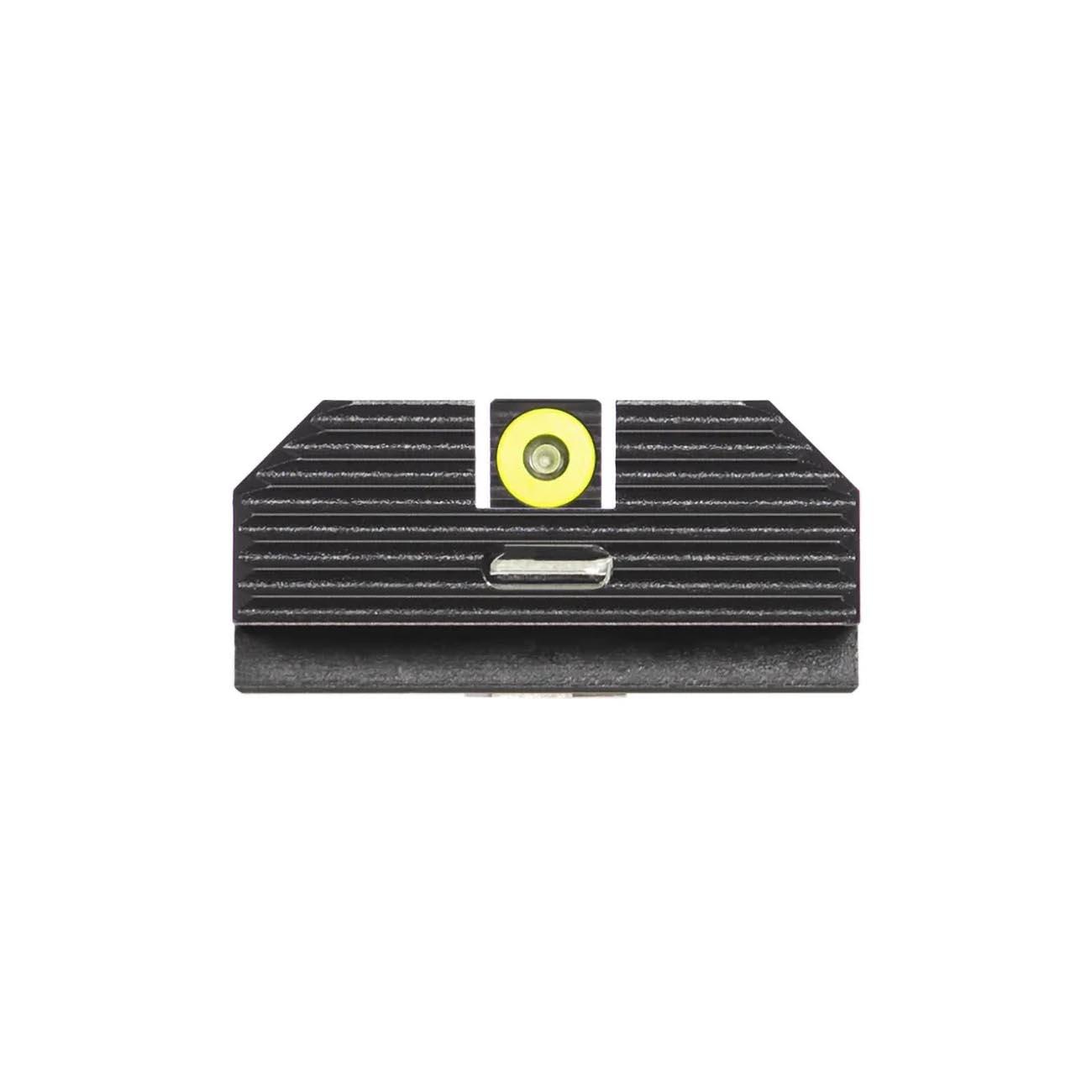 NIGHT FISION GLK003010YGXG Night Sight Set for Glock 42/43/43x/43x MOS Yellow Front Ring/Rear Green Bar - High quality product image showing NIGHT FISION GLK003010YGXG Night Sight Set for Glock 42/43/43x/43x MOS Yellow Front Ring/Rear Green Bar details and features