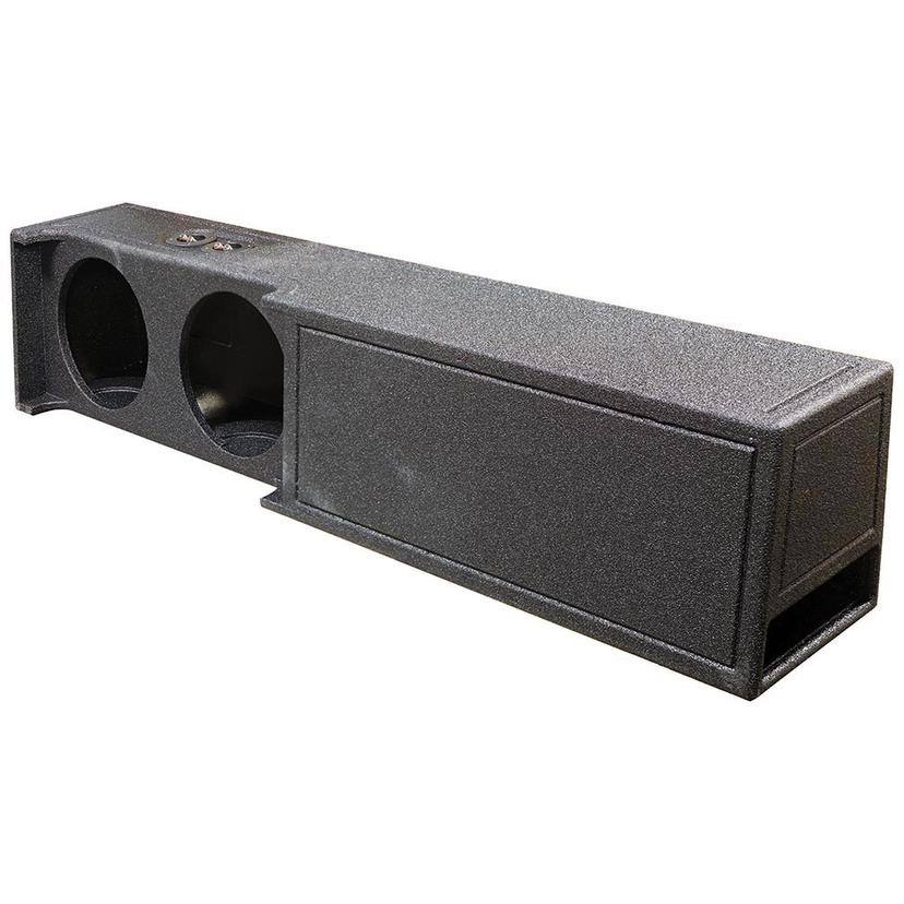 QPOWER QBDODGE19210 Dual 10 INCH Ported Woofer Box for 2019 Dodge Crew Cab Truck Bed Liner Coating