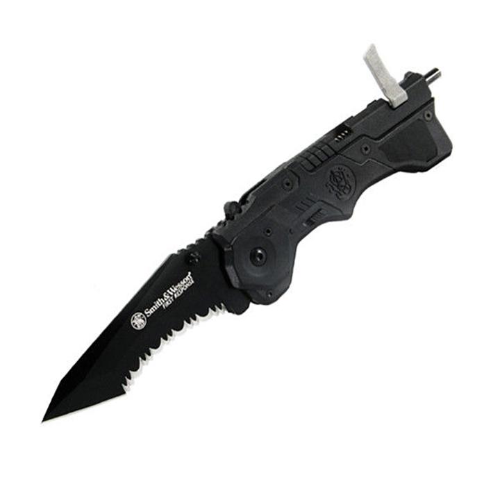 SMITH & WESSON SW911B 1st Response MAGIC Assisted Opening Liner Lock Folding Knife & Rescue Tool - High quality product image showing SMITH & WESSON SW911B 1st Response MAGIC Assisted Opening Liner Lock Folding Knife & Rescue Tool details and features
