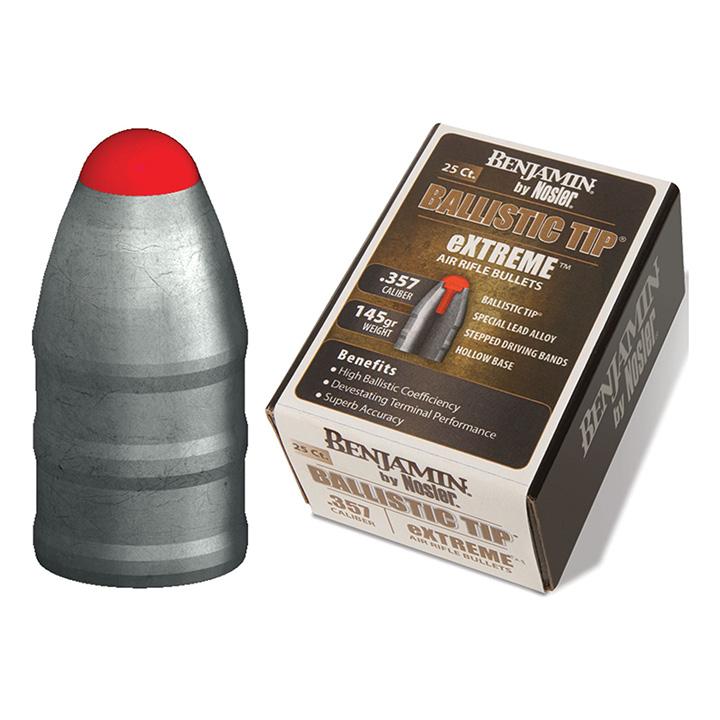 BENJAMIN BPN357 Crosman Extreme Hunting Bullet.357 Caliber 145gr Ballistic Tip High Performance Airgun Bullet - High quality product image showing BENJAMIN BPN357 Crosman Extreme Hunting Bullet.357 Caliber 145gr Ballistic Tip High Performance Airgun Bullet details and features