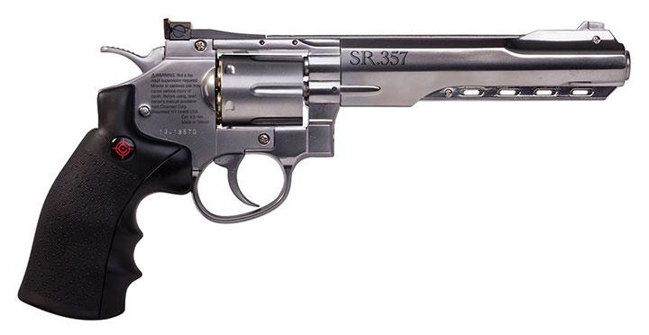 CROSMAN CRVL357S Sr357 (silver) co2 Powered Full Metal Air Revolver