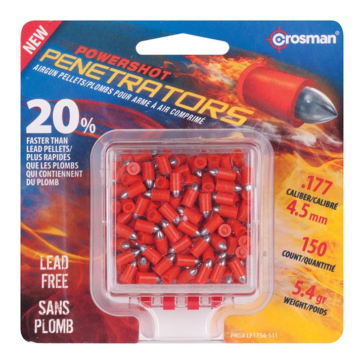 CROSMAN 60073 Powershot Fast Flight Penetrator (Orange) .177 Caliber 5.4 Grain 150 Count - High quality product image showing CROSMAN 60073 Powershot Fast Flight Penetrator (Orange) .177 Caliber 5.4 Grain 150 Count details and features