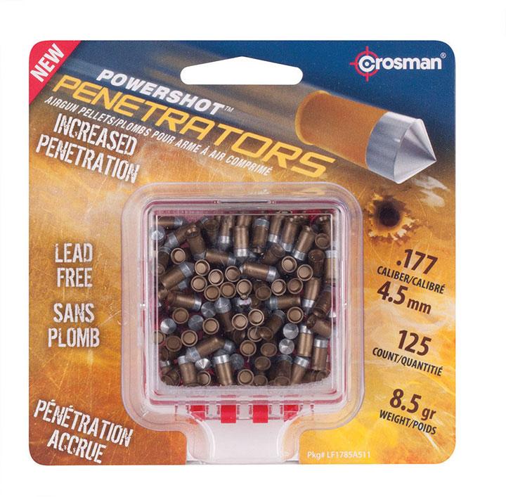 CROSMAN LF1785 Powershot Gold Flight Penetrator (gold) .177 Caliber 8.5 Grain 125 Count - High quality product image showing CROSMAN LF1785 Powershot Gold Flight Penetrator (gold) .177 Caliber 8.5 Grain 125 Count details and features