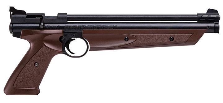 CROSMAN P1377BR American Classic variable Pump Single-shot Air Pistol (Brown) - High quality product image showing CROSMAN P1377BR American Classic variable Pump Single-shot Air Pistol (Brown) details and features