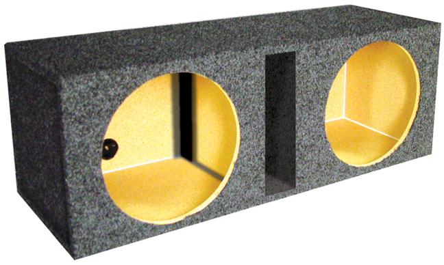 QPOWER QBASS12 VENTED Bass12 Empty Woofer Box (2) 12 INCH Slot Ported - High quality product image showing QPOWER QBASS12 VENTED Bass12 Empty Woofer Box (2) 12 INCH Slot Ported details and features