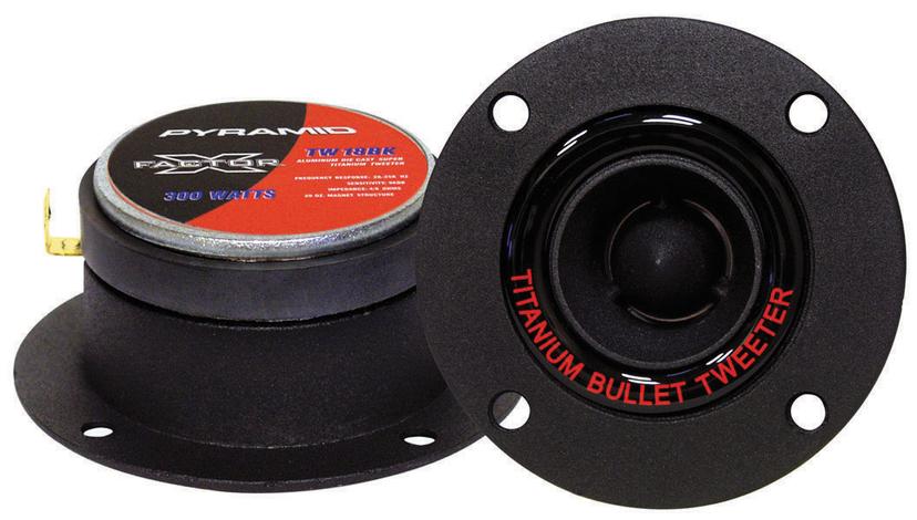 PYRAMID TW18BK Tweeters Black Die Castbullet Style 300 Watt 3.75 INCH (Pair)