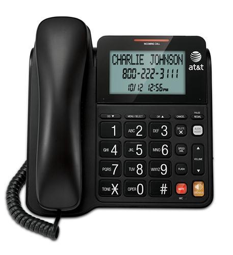 AT&T CL2940 Corded Speakerphone with Display - BLACK - High quality product image showing AT&T CL2940 Corded Speakerphone with Display - BLACK details and features