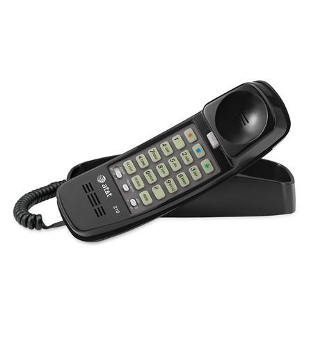 AT&T 210 BLACK Trimline Corded Phone Black - High quality product image showing AT&T 210 BLACK Trimline Corded Phone Black details and features