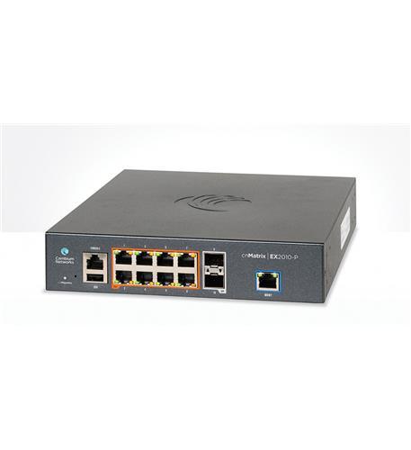 CAMBIUM NETWORKS MX-EX2010PXA-U PoE Switch, 8 1G and 2 SFP fiber ports - High quality product image showing CAMBIUM NETWORKS MX-EX2010PXA-U PoE Switch, 8 1G and 2 SFP fiber ports details and features