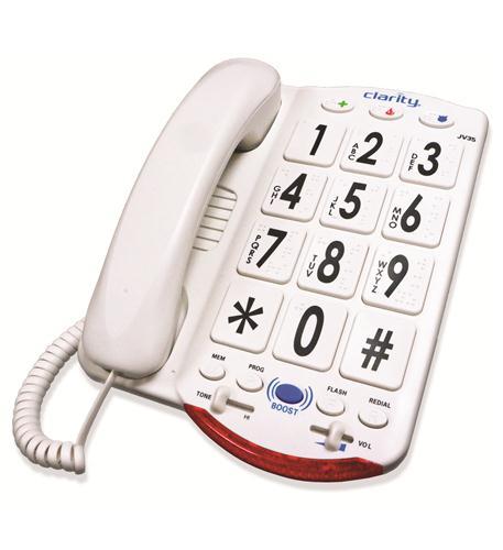 CLARITY JV35W 76557.101 50dB Phone Large White Keys - High quality product image showing CLARITY JV35W 76557.101 50dB Phone Large White Keys details and features