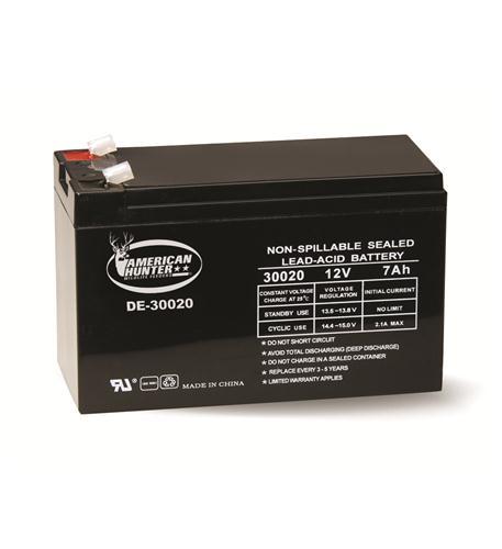 AMERICAN HUNTER DE-30020 12V 7 AMP HR RECHARGEABLE BATTERY - High quality product image showing AMERICAN HUNTER DE-30020 12V 7 AMP HR RECHARGEABLE BATTERY details and features
