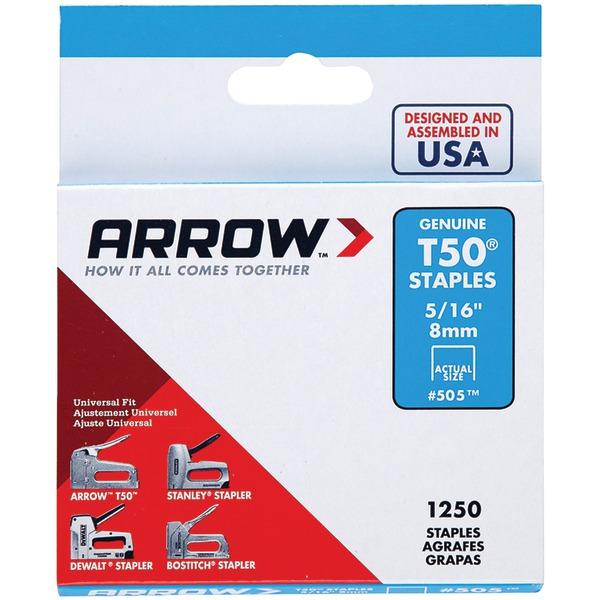 ARROW 50524 T50 Staples, 1,250 pk (5/16 INCH) - High quality product image showing ARROW 50524 T50 Staples, 1,250 pk (5/16 INCH) details and features