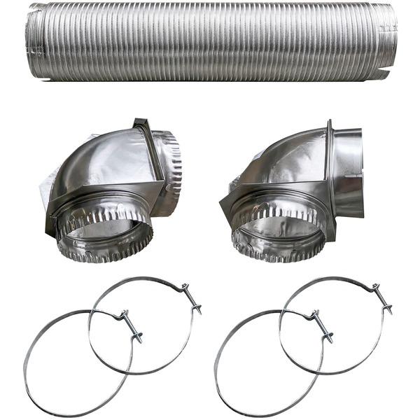 BUILDERS BEST 110050 Semi-Rigid Dryer Vent Kit with Close Elbow
