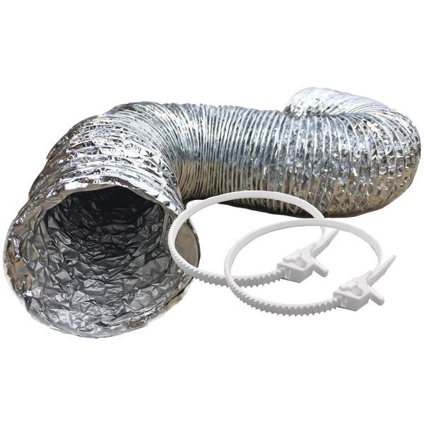 BUILDERS BEST 110673 4 INCH x 8ft SilverDuct Dryer Transition Duct Kit